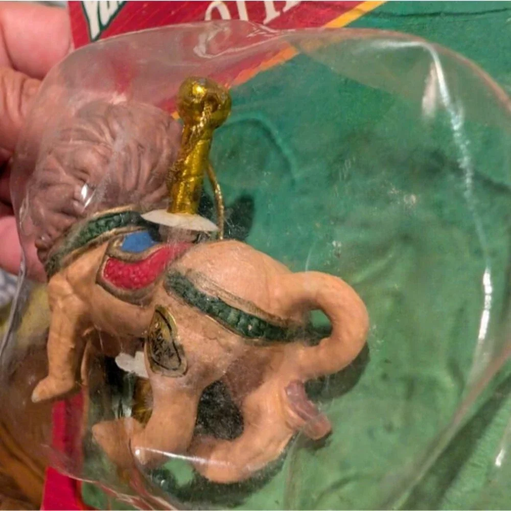 Lion Carousel Ornament Christmas Tree Vintage Porcelain